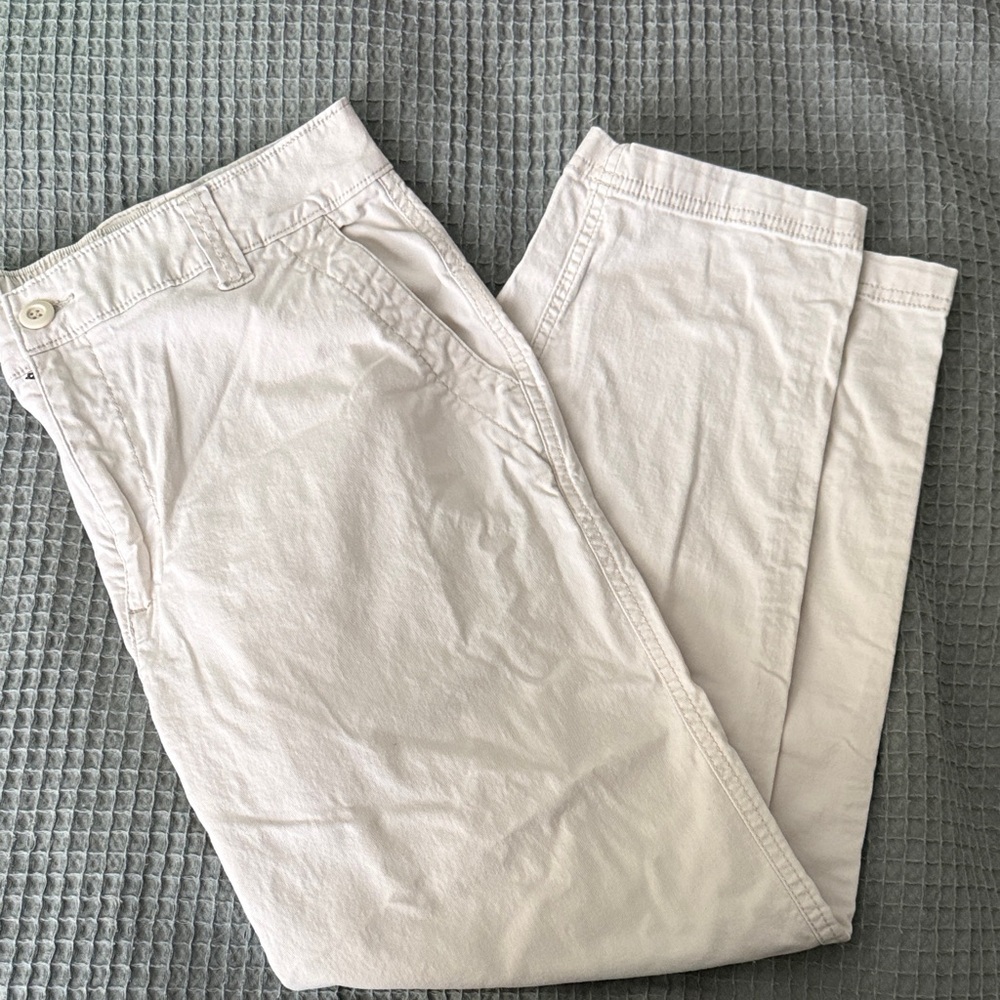 Old Navy Women's High Waisted OG Chino Cream Ankle Pants